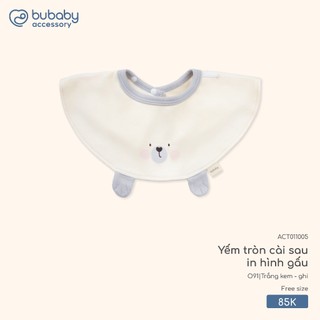 Bubaby ACT011005 ACT0110VB Yếm tròn  cài sau  in hình cáo nhỏ 🔅 T10.2 cho bé