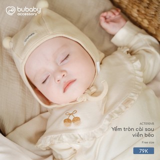 Bubaby ACT011005 ACT0110VB Yếm tròn  cài sau  in hình cáo nhỏ 🔅 T10.2 cho bé