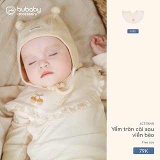 Bubaby ACT011005 ACT0110VB Yếm tròn  cài sau  in hình cáo nhỏ 🔅 T10.2 cho bé