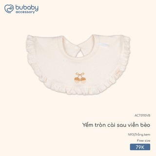 Bubaby ACT011005 ACT0110VB Yếm tròn  cài sau  in hình cáo nhỏ 🔅 T10.2 cho bé