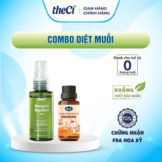 Xịt Xua Muỗi TheCi & Tinh Dầu Tràm Gió Thiên Nhiên Combo Chống Muỗi, Bảo Vệ Bé Yêu – Dịu Nhẹ, Thành Phần Thiên Nhiên