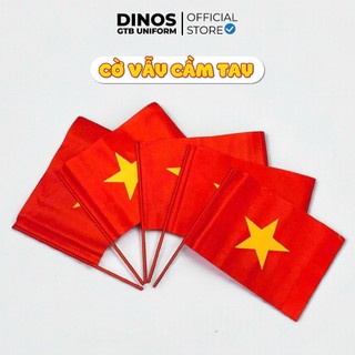 Cờ Vẫy Cầm Tay Dinos Vải Satin Dùng Trong Ngày Khai Giảng, Sự Kiện Diễu Hành, Hoạt Động Cổ Vũ