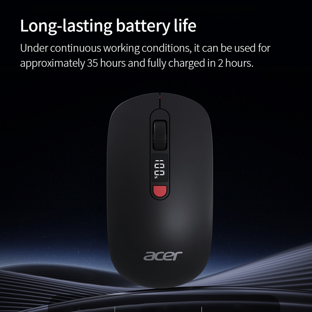 Chuột Không Dây Acer Bluetooth + 2.4GHz Siêu Nhạy Không Gây Ồn, Chuột nhạy xài được Tương thích tốt với laptop MAC nha | BigBuy360 - bigbuy360.vn