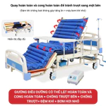Giường điện đa năng cho người bệnh giúp nâng hạ lưng, chân, lật trái, lật phải, tặng bô vệ sinh bàn ăn cây truyền dịch — ảnh 5