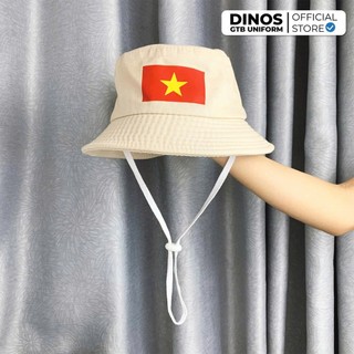 Nón Tai Bèo In Cờ Cho Bé Dinos Vải Kaki Cotton, Đủ Màu - Phù Hợp Đội Đi Học, Đi Chơi, Diễn Văn Nghệ
