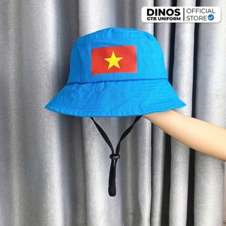 Nón Tai Bèo In Cờ Cho Bé Dinos Vải Kaki Cotton, Đủ Màu - Phù Hợp Đội Đi Học, Đi Chơi, Diễn Văn Nghệ