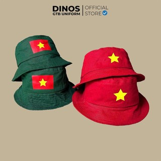 Nón Tai Bèo In Cờ Cho Bé Dinos Vải Kaki Cotton, Đủ Màu - Phù Hợp Đội Đi Học, Đi Chơi, Diễn Văn Nghệ