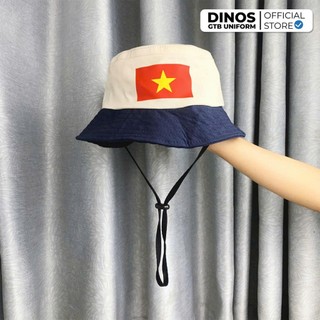 Nón Tai Bèo In Cờ Cho Bé Dinos Vải Kaki Cotton, Đủ Màu - Phù Hợp Đội Đi Học, Đi Chơi, Diễn Văn Nghệ