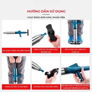 Súng Thông Tắc Cống Áp Suất Cao 5–6 Bar | Dụng Cụ Thông Bồn Cầu, Lavabo, Cống Nghẹt Siêu Mạnh