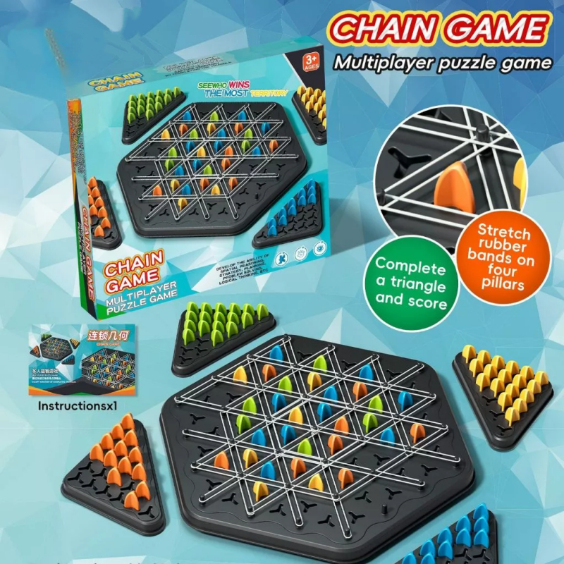 Trẻ em Triangle Chain Cờ vua Trò chơi bảng xã hội Hình học Logic Suy nghĩ Đường kết nối Bài đố Chiến lược não Trò chơi B