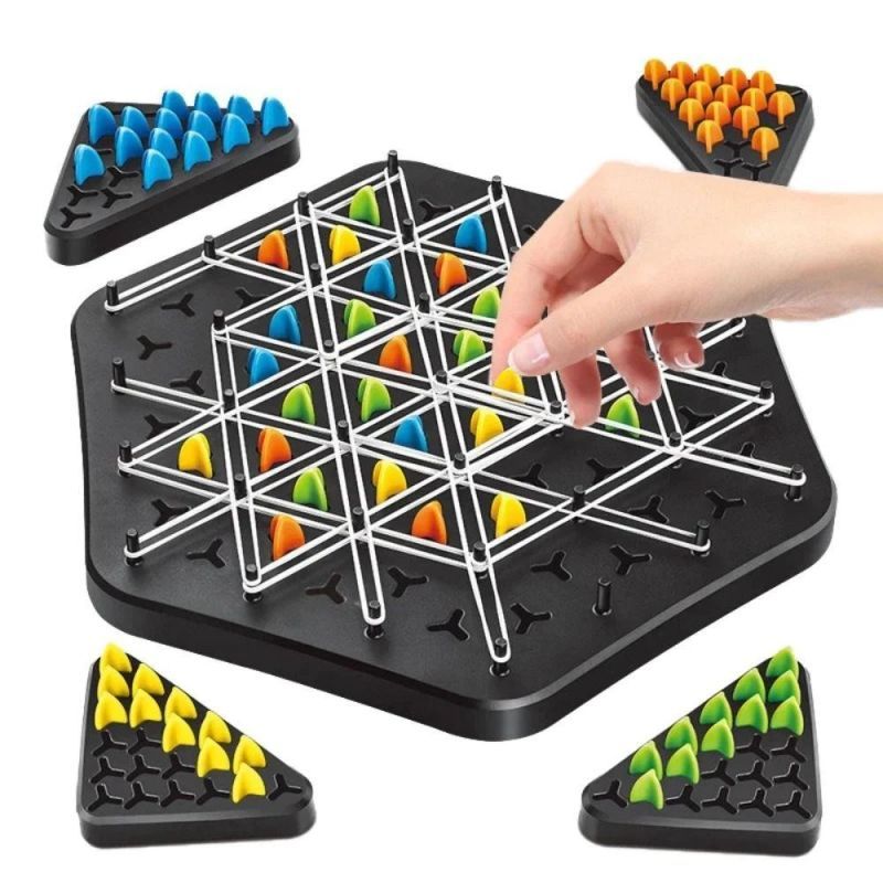 Trẻ em Triangle Chain Cờ vua Trò chơi bảng xã hội Hình học Logic Suy nghĩ Đường kết nối Bài đố Chiến lược não Trò chơi B