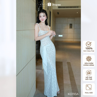 Đầm ren thun hồ điệp Khiết Style form ôm body cột eo tôn dáng quyến rũ KD193A