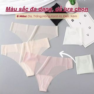 COMBO 6 Quần lót nữ đúc su không đường may lụa băng siêu mỏng tàng hình không lộ viền DEVARI L617