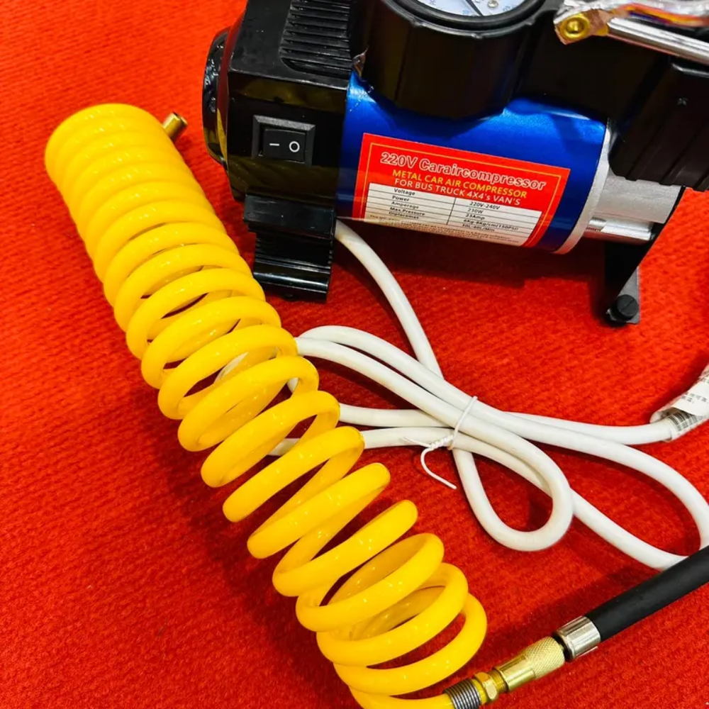 Bơm điện 220V đa năng, Máy bơm lốp ô tô sử dụng trực tiếp nguồn điện 220V , Bơm hơi mini đa năng, bơm khỏe, role bảo vệ