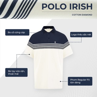 Áo polo nam cao cấp IRISH, chất liệu CVC Diamond thanh lịch sang trọng - POLOMANOR