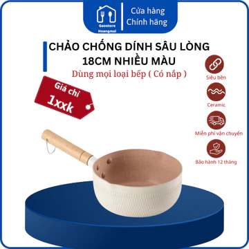 Chảo Sâu Lòng Chống Dính 18cm-Chảo chống dính sâu lòng- Quánh chống dính tiện dụng- Chảo mini 18cm
