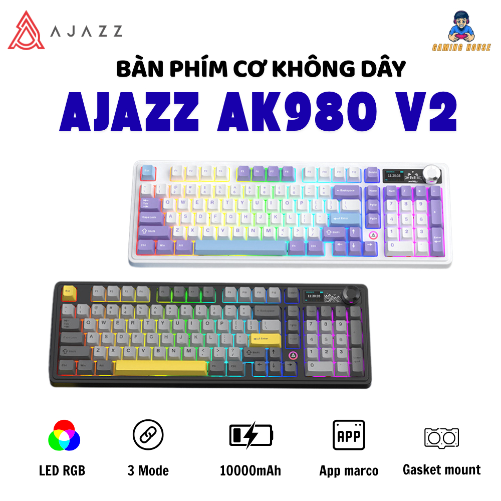 Bàn phím cơ Ajazz AK980 Pro V2