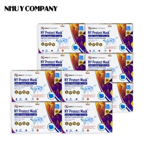 khẩu trang y tế Như Ý Company 4 lớp giấy lọc kháng khuẩn, 5 màu - Hộp 50 cái