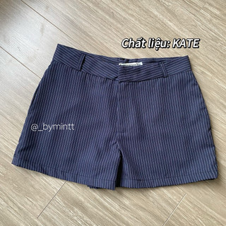 TINI SỌC| Quần short cạp trễ hoạ tiết sọc | Bymintt