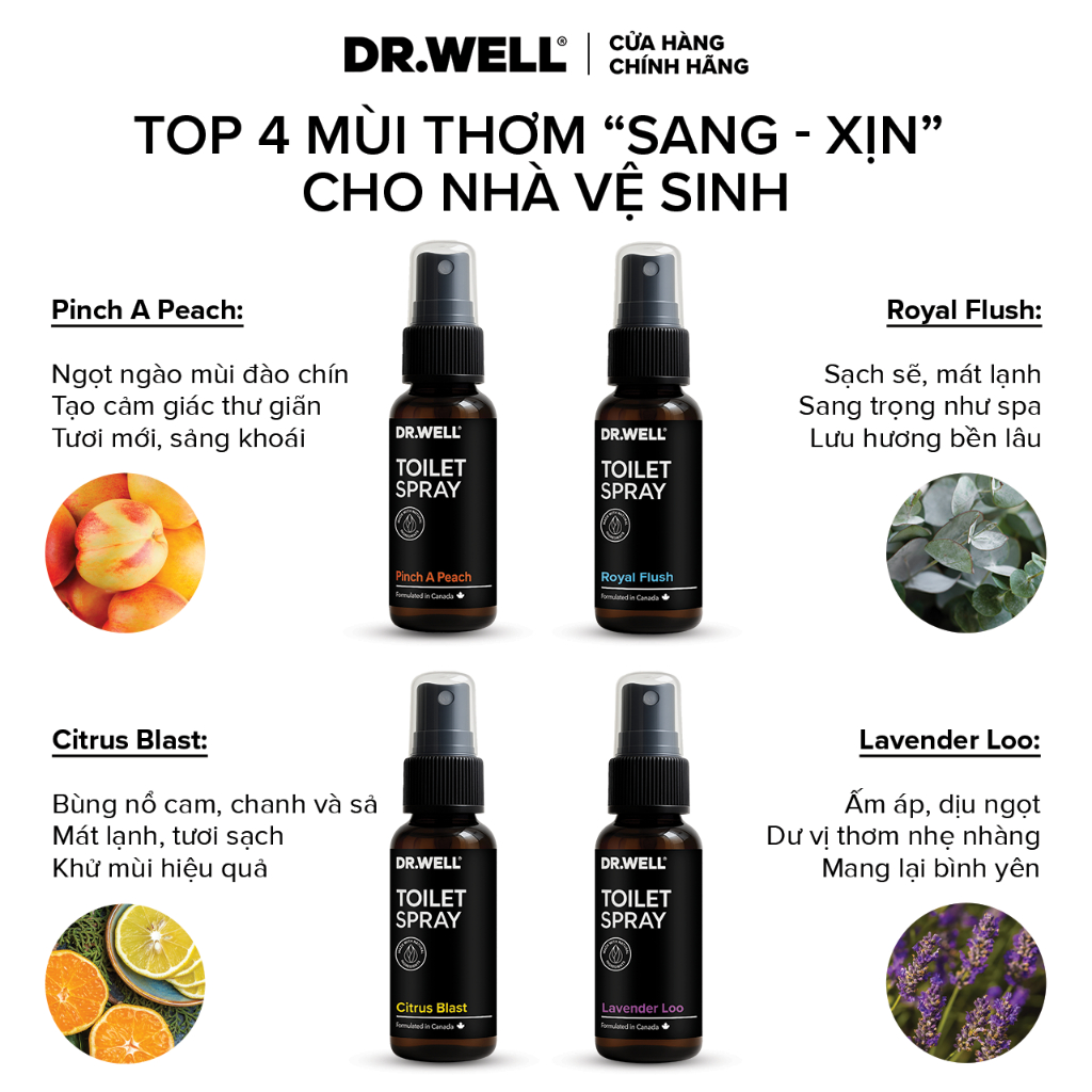 Sử dụng Chai Nước Xịt Khử Mùi Toilet trong đời sống