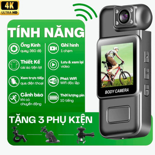Camera Y15 Quay Phim 4K Cầm Tay Nhỏ Gọn, Siêu Nét, Ghi Âm 1 Chạm, Chống Rung Kết Nối Điện Thoại OTG