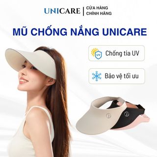 Mũ chống nắng Unicare, mũ chống tia UV nửa đầu, mũ vành rộng, phong cách trẻ trung cho nam và nữ