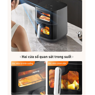 Nồi chiên không dầu 6L Joyoung JAF-579 - Công suất 2100W - 2 cửa sổ quan sát