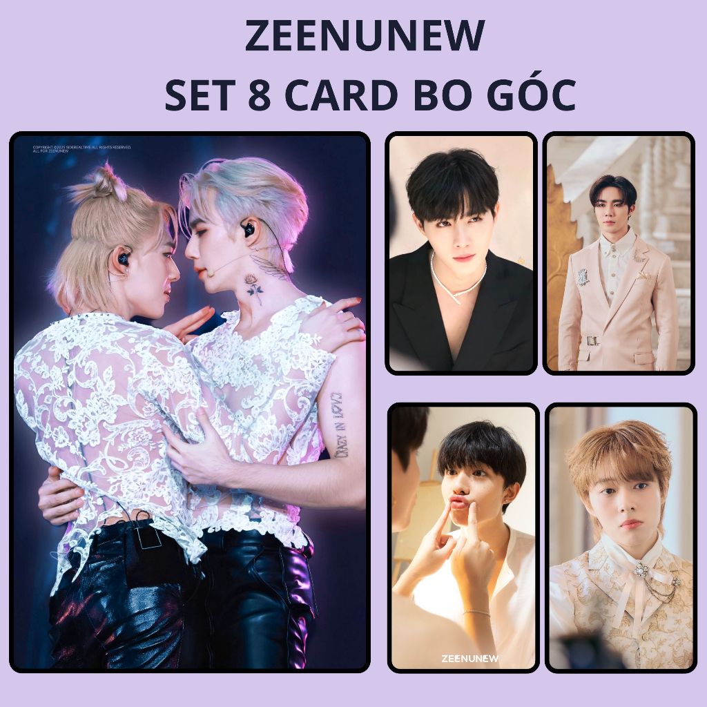 CUTIE PIE BOX セットB ZeeNunew ZeeNunew SET 8 THẺ BO GÓC, CẶP ĐÔI DIỄN VIÊN BL THÁI LAN Cutie Pie