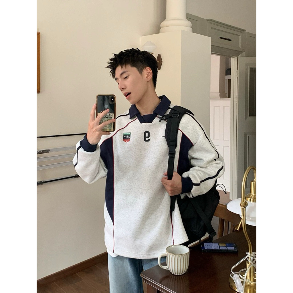 Áo Sweater số 9 form rộng nỉ 2 da màu XÁM TIÊU unisex nam nữ 🖤 Áo thun tay dài Jejul | BigBuy360 - bigbuy360.vn