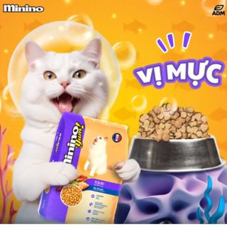 Hạt Cho Mèo MININO-MININO YUM (350g-480g) hạt dinh dưỡng cho mèo mọi lưới tuổi, mực, hải sản, cá hồi