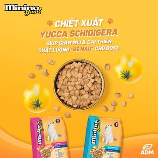 Hạt Cho Mèo MININO-MININO YUM (350g-480g) hạt dinh dưỡng cho mèo mọi lưới tuổi, mực, hải sản, cá hồi