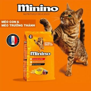 Hạt Cho Mèo MININO-MININO YUM (350g-480g) hạt dinh dưỡng cho mèo mọi lưới tuổi, mực, hải sản, cá hồi