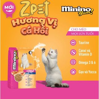 Hạt Cho Mèo MININO-MININO YUM (350g-480g) hạt dinh dưỡng cho mèo mọi lưới tuổi, mực, hải sản, cá hồi