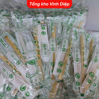 Set Đồ Ăn Dùng 1 Lần 100 Bộ Đũa Thìa - Tăm Giấy 4 Trong 1 Tiện Lợi Nhà Hàng