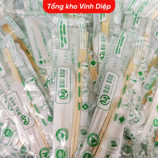Set Đồ Ăn Dùng 1 Lần 100 Bộ Đũa Thìa - Tăm Giấy 4 Trong 1 Tiện Lợi Nhà Hàng