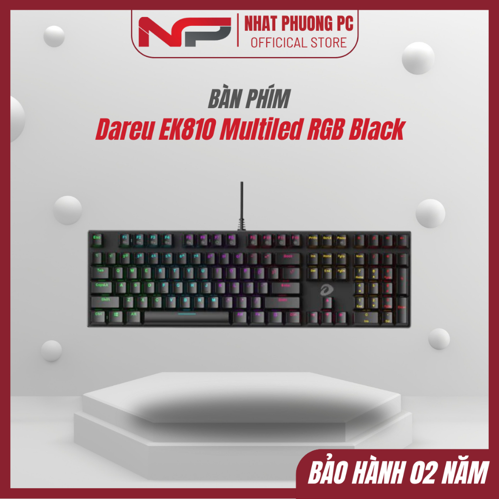 [FULL VAT] Bàn phím cơ Gaming Dareu EK810 Multiled RGB Black (Chính ...
