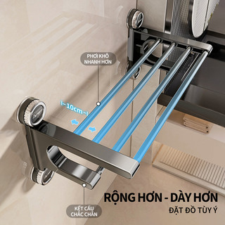 ZiInLife Giá Treo Khăn Phòng Tắm Không Cần Khoan - Hút Chân Không Chắc Chắn, Có Thể Xoay Linh Hoạt