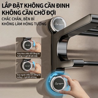 ZiInLife Giá Treo Khăn Phòng Tắm Không Cần Khoan - Hút Chân Không Chắc Chắn, Có Thể Xoay Linh Hoạt