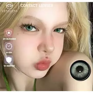 Kính áp tròng hot douyin 6 tháng FROZEN GREEN 0 ĐỘ 14.2mm GAMILENS