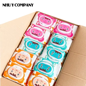 Sỉ 1 thùng 30 gói khăn ướt cao cấp Gấu Ny Baby Wipes Như Ý gói to, tờ lớn, không mùi, không paraben, mix màu