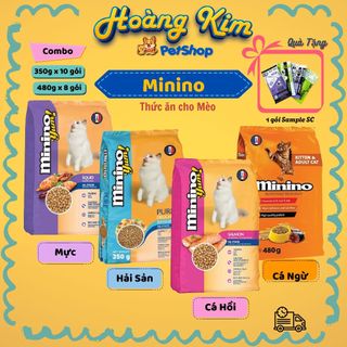 Thức ăn cho Mèo Minino-Minino Yum [ Combo 10Gói ] dành cho mèo mọi lưới tuổi, chất lượng, dinh dưỡng