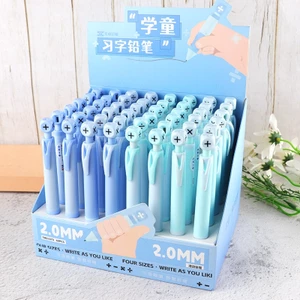 Bút chì kim học sinh 2.0mm màu xanh pastel dễ thương – bút tự động luyện chữ đẹp, viết êm tay