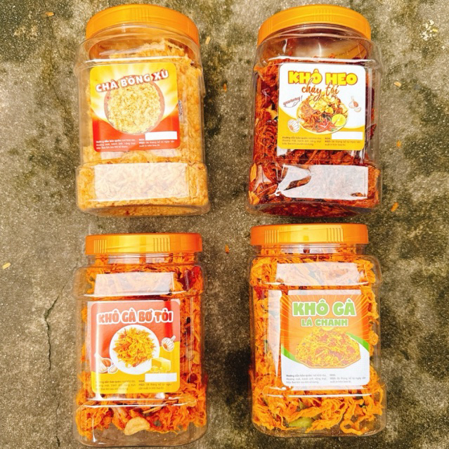 Combo KHÔ GÀ LÁ CHANH, KHÔ HEO TỎI, KHÔ GÀ BƠ TỎI, CHÀ BÔNG XÙ Các Loại Hàng Cao Cấp Ngon Đặc Biệt
