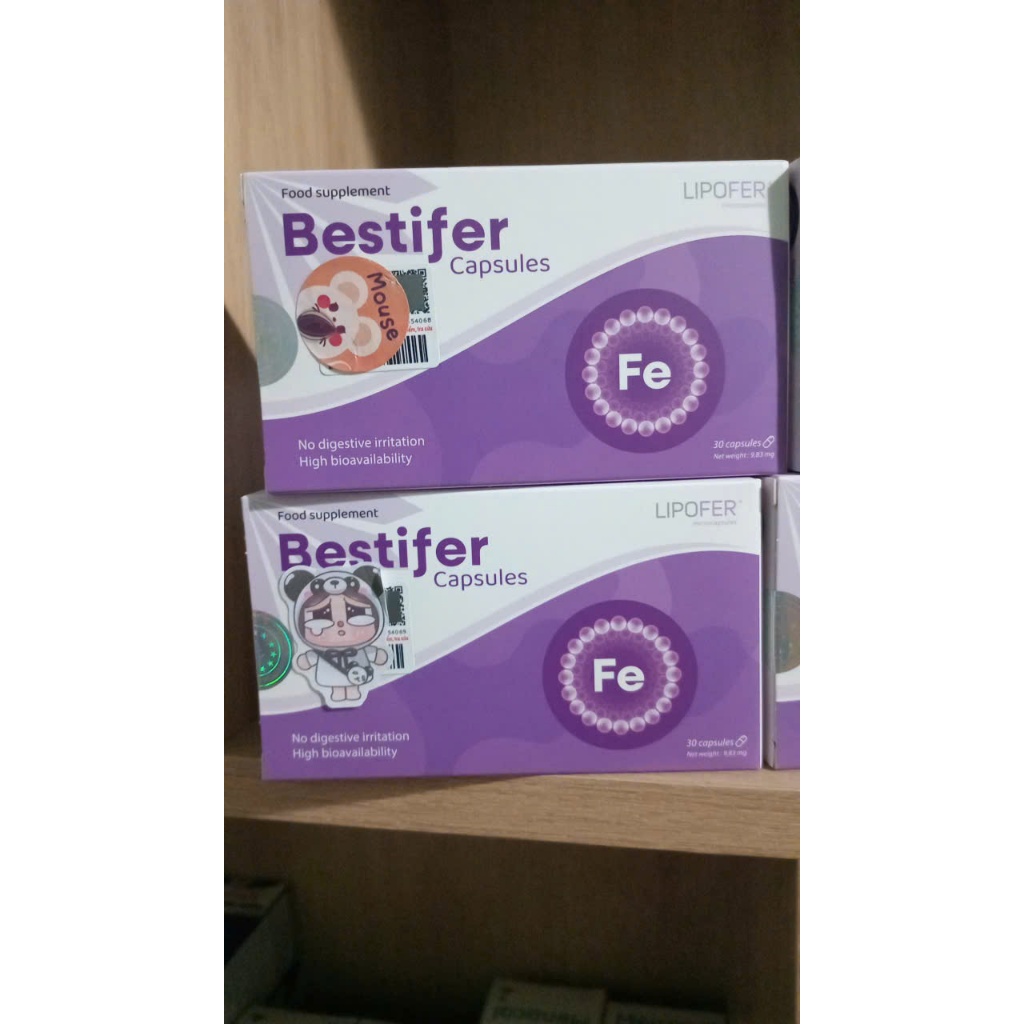 Bổ sung sắt Bestifer Capsules Hỗ trợ cải thiện thiếu máu do thiếu sắt Nhập Khẩu Hộp 30 viên + quà tặng