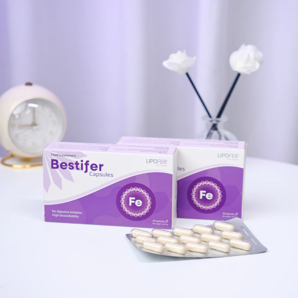 Bổ sung sắt Bestifer Capsules Hỗ trợ cải thiện thiếu máu do thiếu sắt Nhập Khẩu Hộp 30 viên + quà tặng