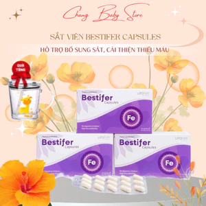 Bổ sung sắt Bestifer Capsules Hỗ trợ cải thiện thiếu máu do thiếu sắt Nhập Khẩu Hộp 30 viên + quà tặng