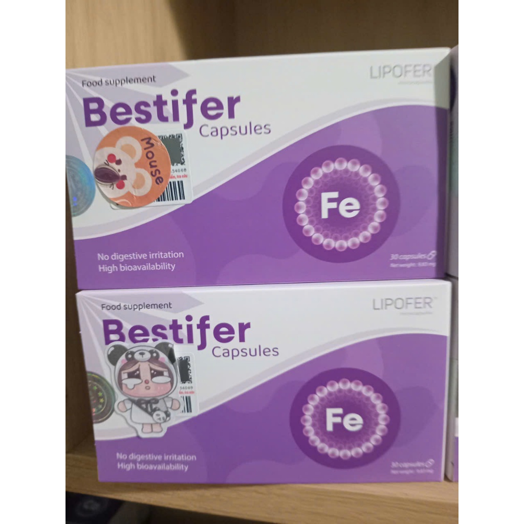 Bổ sung sắt Bestifer Capsules Hỗ trợ cải thiện thiếu máu do thiếu sắt Nhập Khẩu Hộp 30 viên + quà tặng