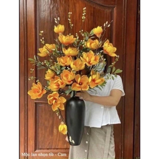 Cành Hoa Mộc Lan Xốp Giả  6 Bông To, Size Đại Chất PU - Hoa giả , Hàng Nhập Khẩu 🌼🌸🌺