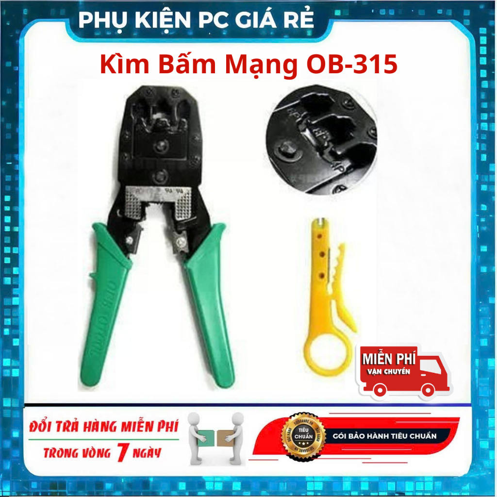 Kìm Bấm Mạng Đa Năng Jiu Bao OB-315 – Bấm Hạt RJ45, RJ11 Kèm Dao Tuốt ...