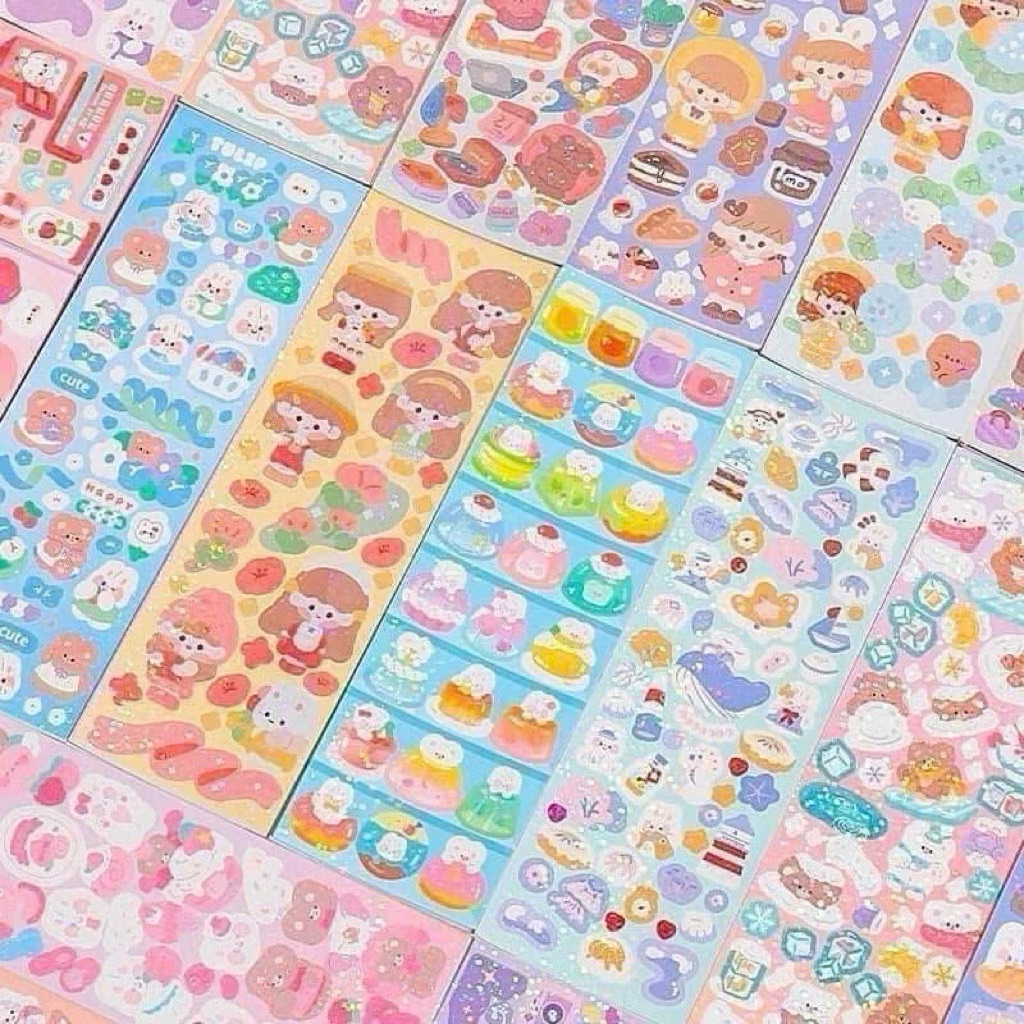 Set 200 sticker nhiều mẫu hoạt hình - Sticker dán xinh xắn
